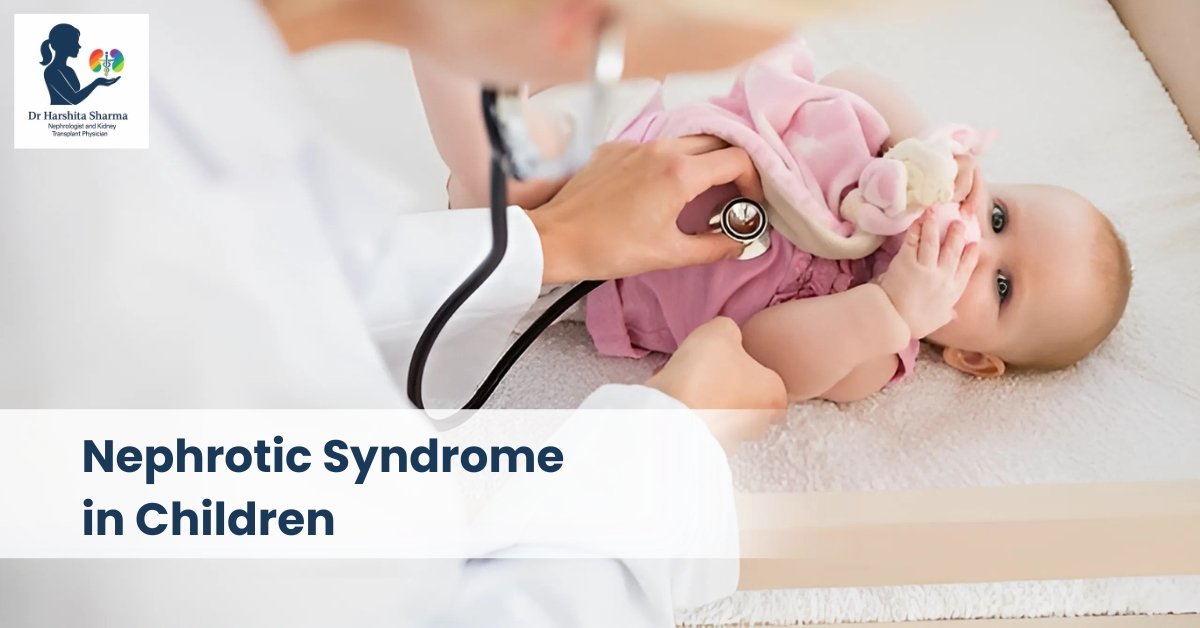 Doctor examining a baby with a stethoscope for Nephrotic Syndrome in Children